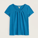 Seasalt Appletree Keyhole Detail T-Shirt In Sail Blue