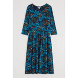 Seasalt April Jersey Dress In Floating Fronds Maritime