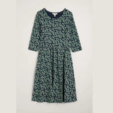 Seasalt April Jersey Dress Sweet Leaves Maritime
