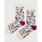 Seasalt Arty Socks In Sweet Pea Bird Chalk