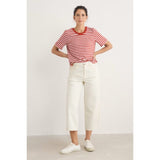 Seasalt Barnes Crops Twill Slub In Ecru
