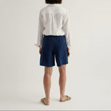Seasalt Eskelli Wide Leg Denim Shorts In Mid Wash