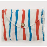 Seasalt Foldaway Canvas Shopper In Slip Mark Stripe Chalk