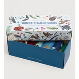 Seasalt Gift Box of 7 Women's Wildlife Sailor Socks In Deer Trail Mix