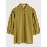 Seasalt Hope Cottage Organic Cotton Check Blouse In Fennel