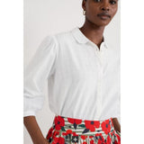 Seasalt Hope Cottage Organic Cotton Check Blouse In White