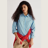 Seasalt Isla Semi-Fitted Shirt In Lynher Waterfall