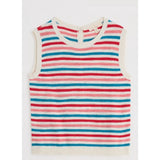 Seasalt Knavock Cotton-Linen Knitted Vest In Cornish Pink Sky Mix