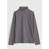Seasalt Landing Roll Neck Top In Maritime Stripe