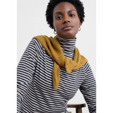 Seasalt Landing Roll Neck Top In Maritime Stripe