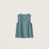 Seasalt Lighthouse Station Linen Vest In Sardine