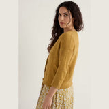 Seasalt Pentire Steps Linen & Organic Cotton Cardigan In Tansy