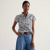 Seasalt Rushmaker Short Sleeve Shirt In Beach Blooms Chalk