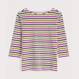 Seasalt Sailor 3/4 Sleeve Top In Cornish Fennel