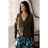 Seasalt Senara Merino-blend Cardigan In Rich Olive
