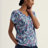 Seasalt Studio Glass V-neck Jersey Top