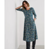 Seasalt Veronica Midi Dress In Artist Marks Maritime