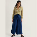 Serasalt Larissa Shirt In Inky Botanical Tansy