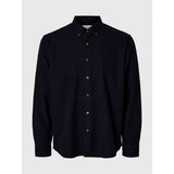 Selected 100% Cotton Button-Down Shirt In Sky Captain