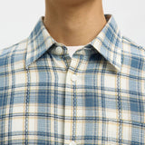 Selected Cotton Checked Shirt In Egret