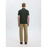 Selected Fave Zip Polo In Deep Forest