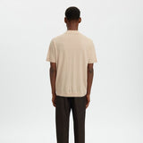 Selected Half Zip Knitted Polo Shirt in Oatmeal