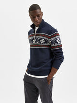 Selected Homme Snowflake Cable Knit Cable Crew Neck Christmas Jumper