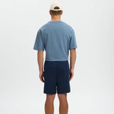 Selected Linen Blend Comfort Fit Shorts In Dark Sapphire