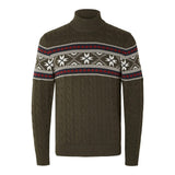 Selected Long Sleeve Christmas Jumper in Forest Green