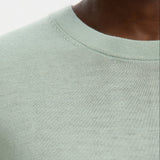 Selected Long Sleeve Pullover Merino In Aqua Gray