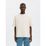 Selected Loose Fit T-Shirt In Oatmeal
