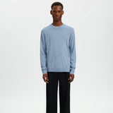 Selected Merino Knit Pullover In Dusty Blue