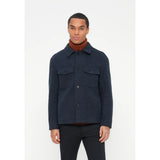Selected Mitch Wood Blend Light Jacket In Sky Captain Melange
