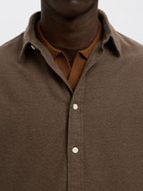 Selected Noah Regular Fit Shirt In Demitasse
