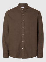 Selected Noah Regular Fit Shirt In Demitasse