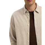 Selected Regnoah Brushed Twist Shirt Egret Twisted In Chinchilla