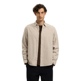 Selected Regnoah Brushed Twist Shirt Egret Twisted In Chinchilla