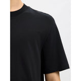 Selected Short-Sleeved Relaxed Fit T-Shirt In Black