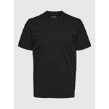 Selected Short-Sleeved Relaxed Fit T-Shirt In Black