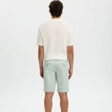 Selected Slim Fit Chino Shorts In Aqua Gray