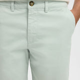 Selected Slim Fit Chino Shorts In Aqua Gray