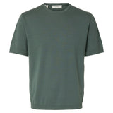 Selected Torino Knit Pullover In Balsam Green