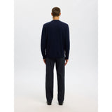 Selected Tray Merino Wool Pullover In Navy Blazer