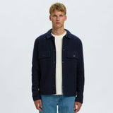 Selected Wool Cardigan In Sky Captain