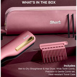 Shark SilkiPro Hair Straightener & Dryer In Rose Petal