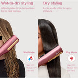 Shark SilkiPro Hair Straightener & Dryer In Rose Petal