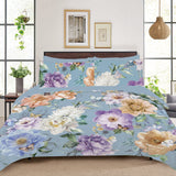 Slimpy Home Floral Blooms Duvet Set Blue