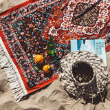 Slowtide Haven- Beach Towel-Burgundy