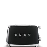 Smeg 50's Style 4 Slice, 4 Slot Toaster In Gloss Black