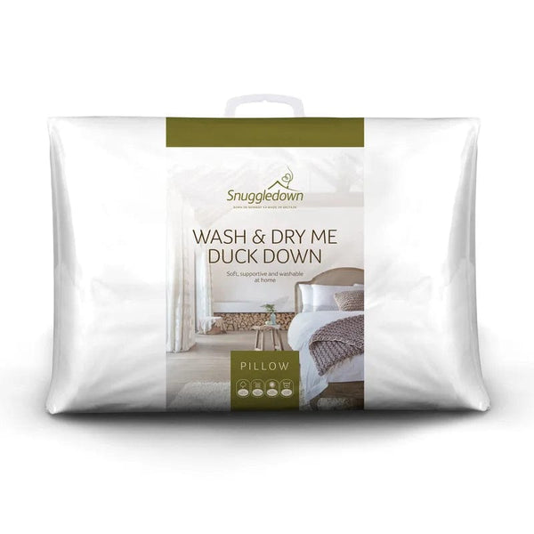 Snuggledown Wash & Dry Me Duck Down Medium Support Back Sleeper Pillow